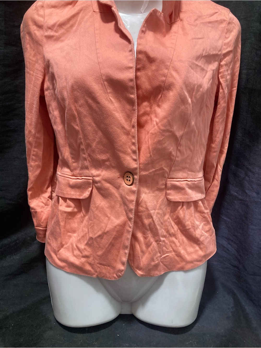 Dynamite Peach One Button Blazer Jacket Career Office Women’s Medium